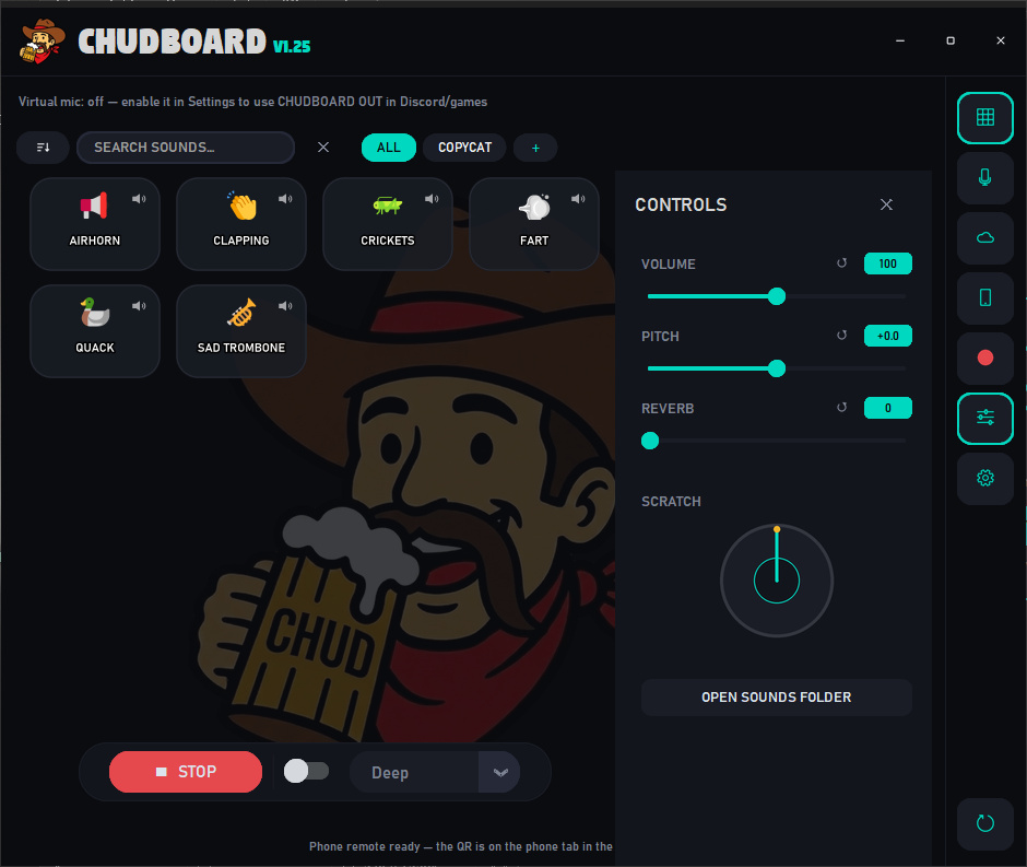 Live controls